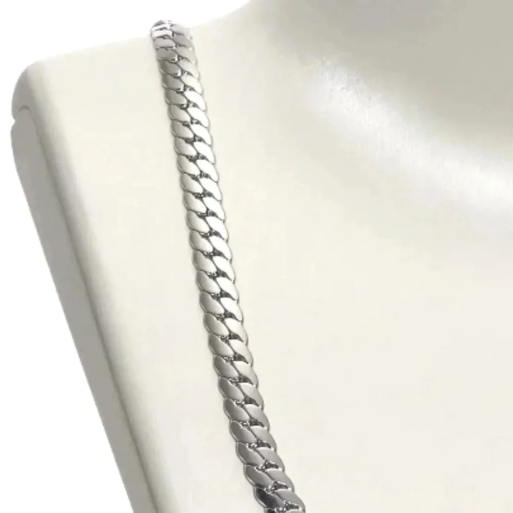 Herringbone Chain Necklace In 316 Stainless Steel 24